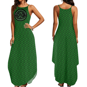 IAtomic Apparels Green Mean 3/4ths Sleeveless Summer Dress