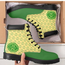 Load image into Gallery viewer, IAtomic Apparels Canary Green Hills and Mountains All Weather Boots