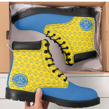 Load image into Gallery viewer, IAtomic Apparels Blue Canary Hills and Mountains All Weather Boots