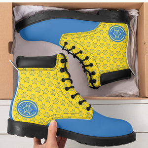 IAtomic Apparels Blue Canary Hills and Mountains All Weather Boots