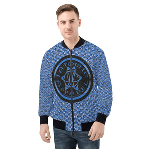 IAtomic Apparels Infamous Blue Warm Currents Bomber Jacket