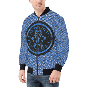 IAtomic Apparels Infamous Blue Warm Currents Bomber Jacket