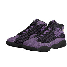 Load image into Gallery viewer, IAtomic Apparels Black Purp Just and True Jumpz Black Soles