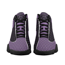 Load image into Gallery viewer, IAtomic Apparels Black Purp Just and True Jumpz Black Soles