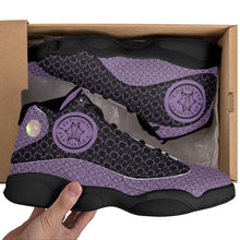 Load image into Gallery viewer, IAtomic Apparels Black Purp Just and True Jumpz Black Soles