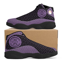 Load image into Gallery viewer, IAtomic Apparels Black Purp Just and True Jumpz Black Soles