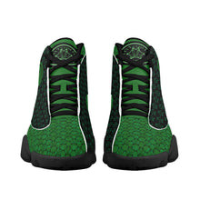 Load image into Gallery viewer, IAtomic Apparels Mean Green Just and True Jumpz Black Soles