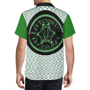 IAtomic Apparels White Mean Green All Occassion Short Sleeved Shirt