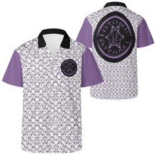 Load image into Gallery viewer, IAtomic Apparels White Purp Black All Occasions Short Sleeved Shirt