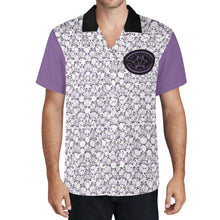 Load image into Gallery viewer, IAtomic Apparels White Purp Black All Occasions Short Sleeved Shirt