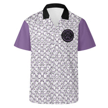 Load image into Gallery viewer, IAtomic Apparels White Purp Black All Occasions Short Sleeved Shirt