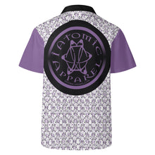 Load image into Gallery viewer, IAtomic Apparels White Purp Black All Occasions Short Sleeved Shirt