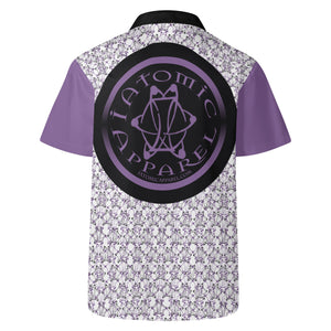 IAtomic Apparels White Purp Black All Occasions Short Sleeved Shirt