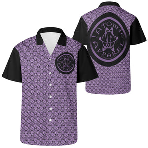 IAtomic Apparels Purp Black All Occasions Short Sleeved Shirt