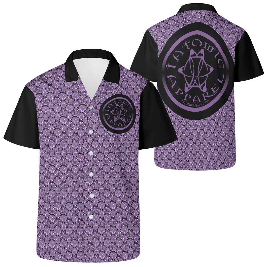 IAtomic Apparels Purp Black All Occasions Short Sleeved Shirt