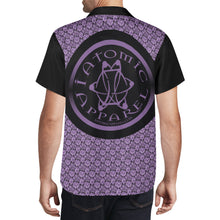 Load image into Gallery viewer, IAtomic Apparels Purp Black All Occasions Short Sleeved Shirt