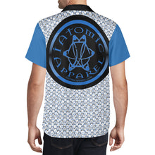 Load image into Gallery viewer, IAtomic Apparels White Infamous Blue All Occasions Short Sleeved Shirt