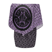 Load image into Gallery viewer, IAtomic Apparels Purp Black Diamond Drape Body Dress