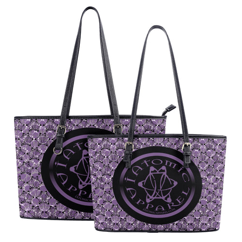 IAtomic Apparels Purp Black Double Sided Non Animal Luxury Tote Bag