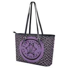 Load image into Gallery viewer, IAtomic Apparels Purp Black Double Sided Non Animal Luxury Tote Bag