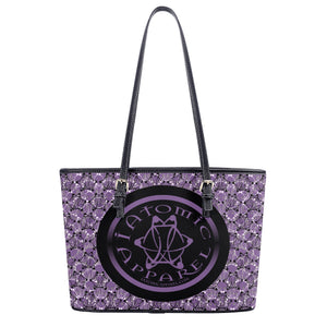 IAtomic Apparels Purp Black Double Sided Non Animal Luxury Tote Bag