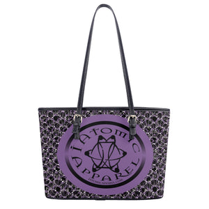 IAtomic Apparels Purp Black Double Sided Non Animal Luxury Tote Bag