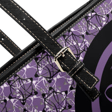 Load image into Gallery viewer, IAtomic Apparels Purp Black Double Sided Non Animal Luxury Tote Bag