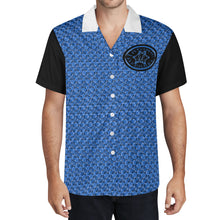 Load image into Gallery viewer, IAtomic Apparels Infamous Blue All Occasions Short Sleeved Shirt