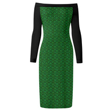 Load image into Gallery viewer, IAtomic Apparels Mean Green Warm Currents Long Sleeved Body Dress