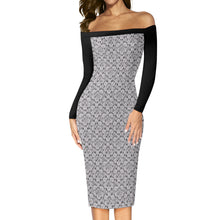 Load image into Gallery viewer, IAtomic Apparels Platinum Status Warm Currents Long Sleeved Body Dress