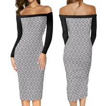 Load image into Gallery viewer, IAtomic Apparels Platinum Status Warm Currents Long Sleeved Body Dress