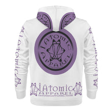 Load image into Gallery viewer, IAtomic Apparels White Purp Black Warm Currents Unisex Hoodie