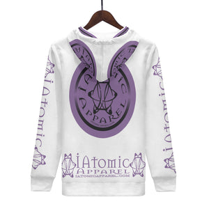 IAtomic Apparels White Purp Black Warm Currents Unisex Hoodie