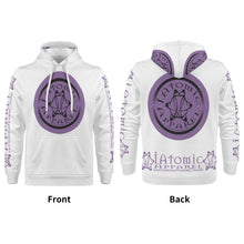 Load image into Gallery viewer, IAtomic Apparels White Purp Black Warm Currents Unisex Hoodie