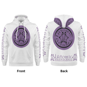 IAtomic Apparels White Purp Black Warm Currents Unisex Hoodie