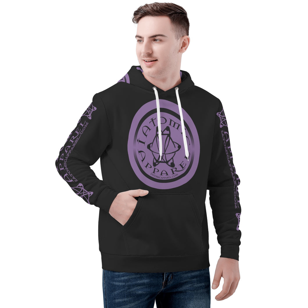 IAtomic Apparels Purp Black Warm Currents Unisex Hoodie