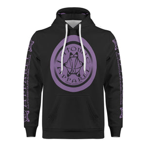 IAtomic Apparels Purp Black Warm Currents Unisex Hoodie