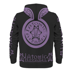 IAtomic Apparels Purp Black Warm Currents Unisex Hoodie