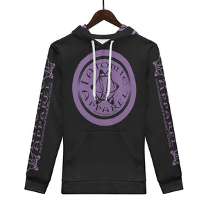 IAtomic Apparels Purp Black Warm Currents Unisex Hoodie