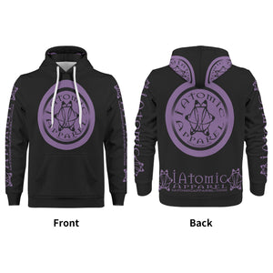 IAtomic Apparels Purp Black Warm Currents Unisex Hoodie