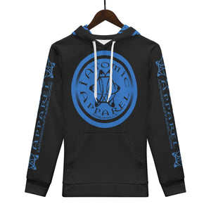 IAtomic Apparels Black Infamous Blue Warm Currents Unisex Hoodie