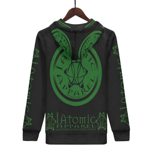 IAtomic Apparels Black Green Mean Warm Currents Unisex Hoodie