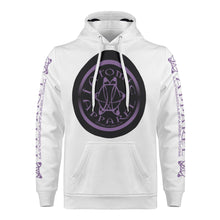 Load image into Gallery viewer, IAtomic Apparels White Black Purp Warm Currents Unisex Hoodie