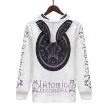 Load image into Gallery viewer, IAtomic Apparels White Black Purp Warm Currents Unisex Hoodie