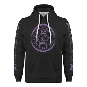 IAtomic Apparels Black Purp Black Warm Currents Unisex Hoodie