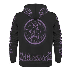 IAtomic Apparels Black Purp Black Warm Currents Unisex Hoodie