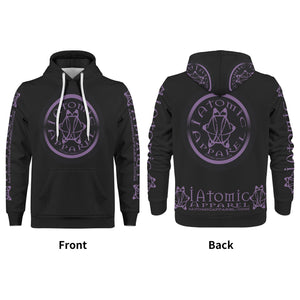 IAtomic Apparels Black Purp Black Warm Currents Unisex Hoodie