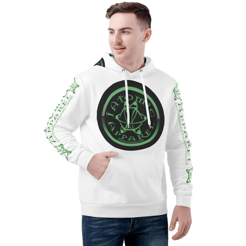 IAtomic Apparels White Mean Green Warm Currents Unisex Hoodie