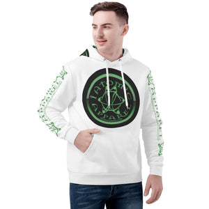 IAtomic Apparels White Mean Green Warm Currents Unisex Hoodie