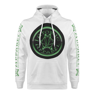 IAtomic Apparels White Mean Green Warm Currents Unisex Hoodie